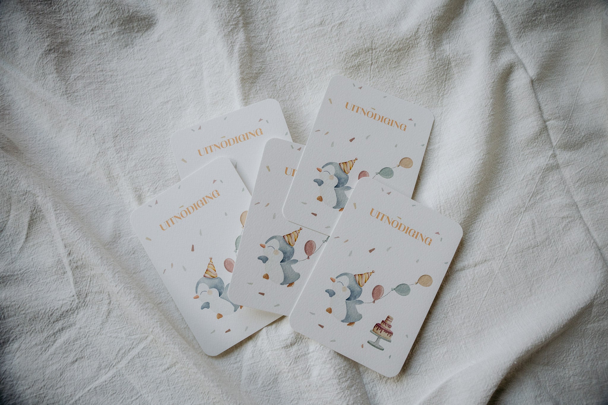 Kaart - Uitnodiging pinguin