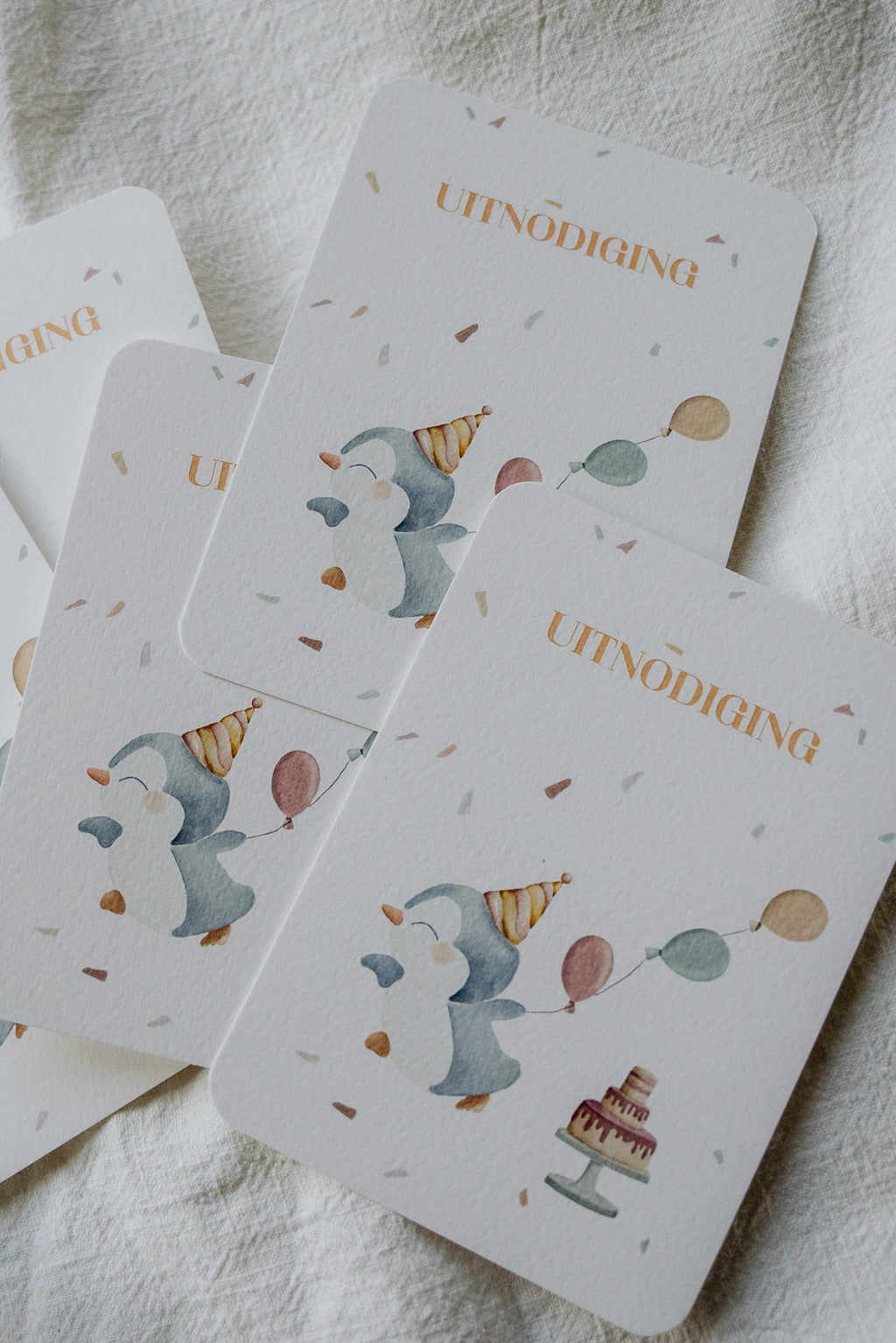 Kaart - Uitnodiging pinguin