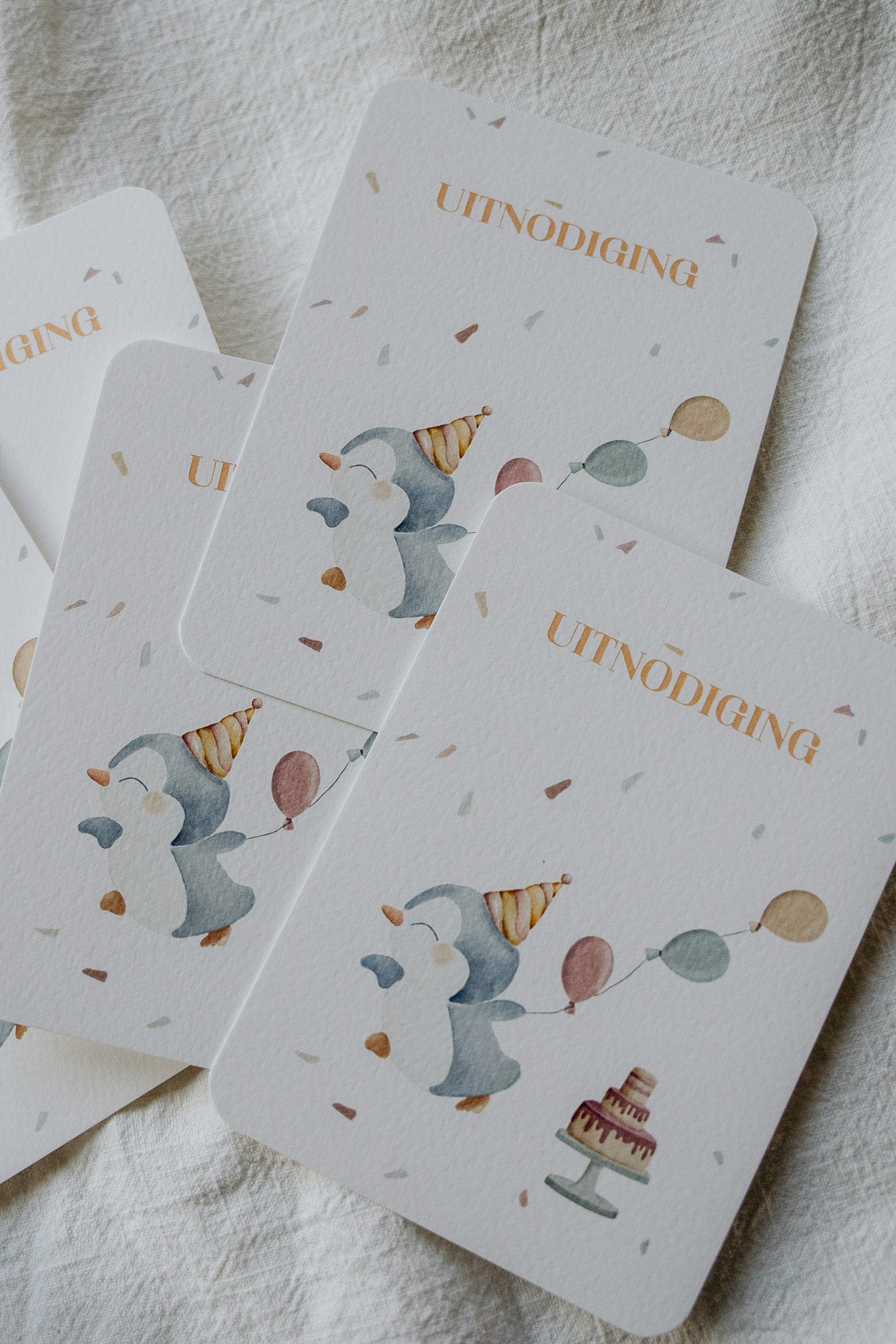 Kaart - Uitnodiging pinguin