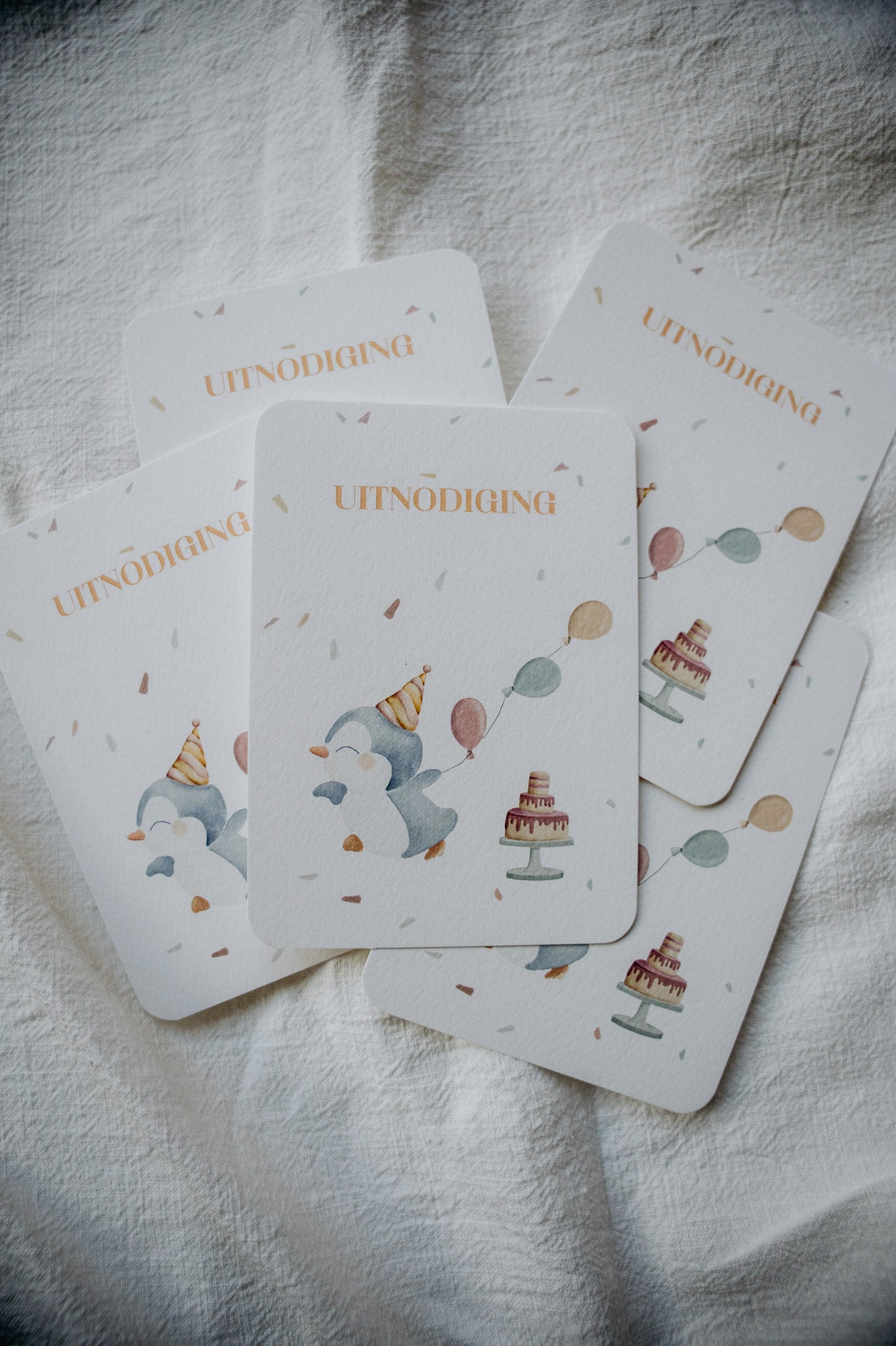 Kaart - Uitnodiging pinguin