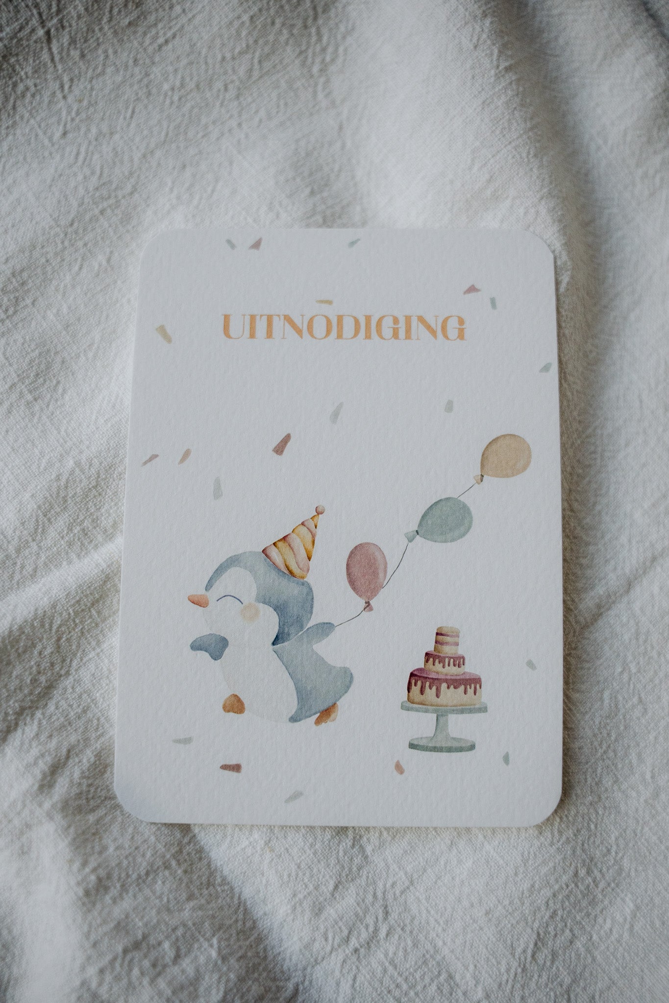 Kaart - Uitnodiging pinguin