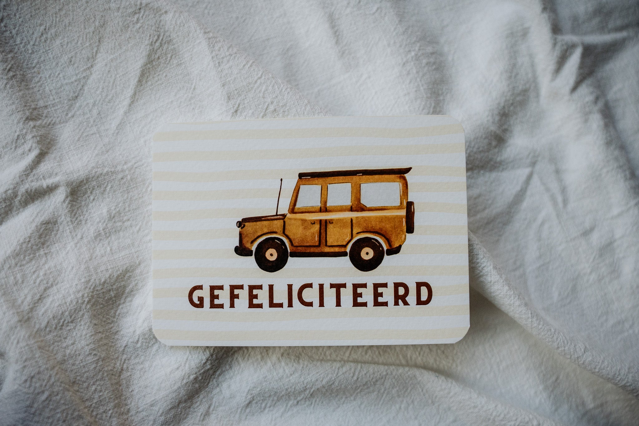 Kaart - Gefeliciteerd auto